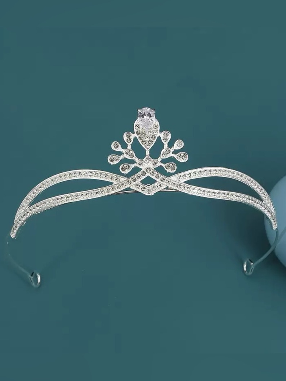 Anthropologie Silver Crystal Tiara